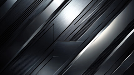 Obraz premium Abstract metallic background with blend of silver and black tones