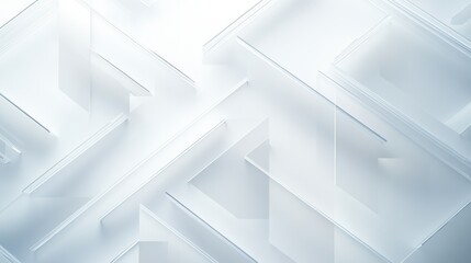 Minimalist transparent arrows on white background with overlapping design