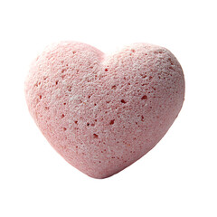 Fototapeta premium Pink heart shaped cake sweet dessert Transparent Background.