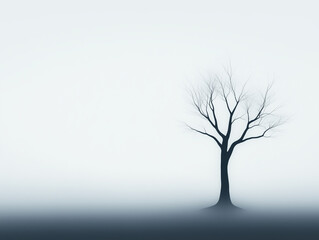 Fototapeta premium Eerie Willow Tree Centrally Placed in a Haunting Scene