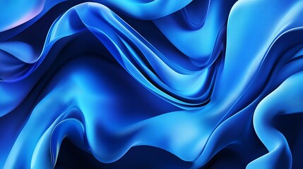 Obraz premium A dynamic abstract background showcasing interconnected blue spheres and a flowing design, perfect for modern themes