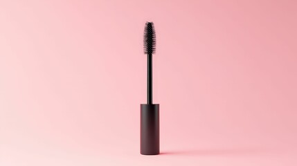 3d mascara icon design minimalist aesthetic soft matte tones beauty product showcase studio setting modern concept