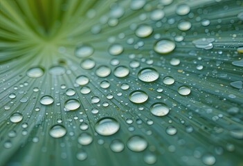 water drops on green leaf