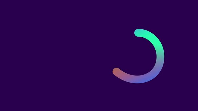 Animation of modern infinity loading symbol spins gracefully, representing endless possibilities and the continuous flow of information in the digital age