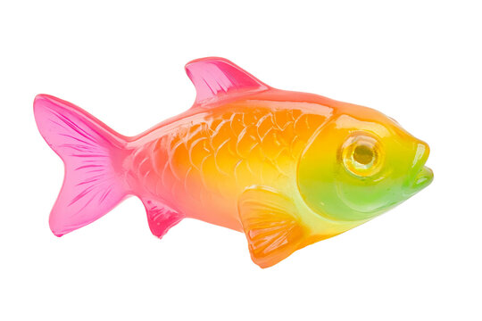Colorful Gummy fish Candy Isolated