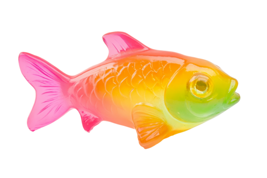 Colorful Gummy fish Candy Isolated