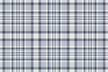 Mexican pattern plaid seamless, path vector texture check. Print fabric background tartan textile in grey and white colors.