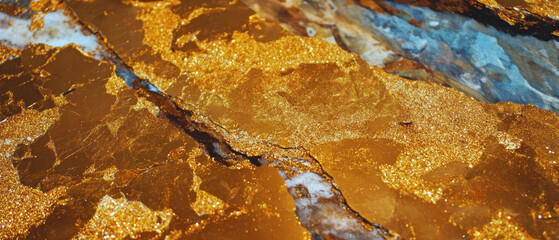 Overlay texture of sparkling golden glitter particles for creative design projects