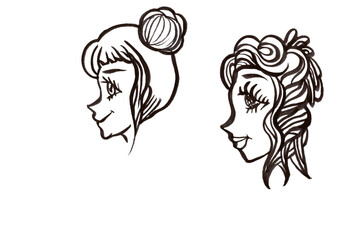 横顔（顔のみ）