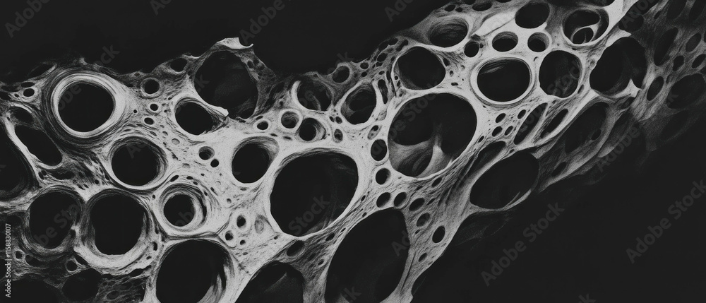 Poster Intricate fractal overlay texture with unique patterns and shapes