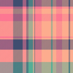 Tradition fabric pattern check, artwork textile texture background. Checks seamless vector tartan plaid in orange and red colors.