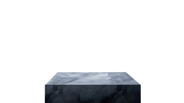 Podium set against a dramatic cloudscape with swirling smoke, fiery bursts, and pollution, contrasting against a dark, stormy sky background.