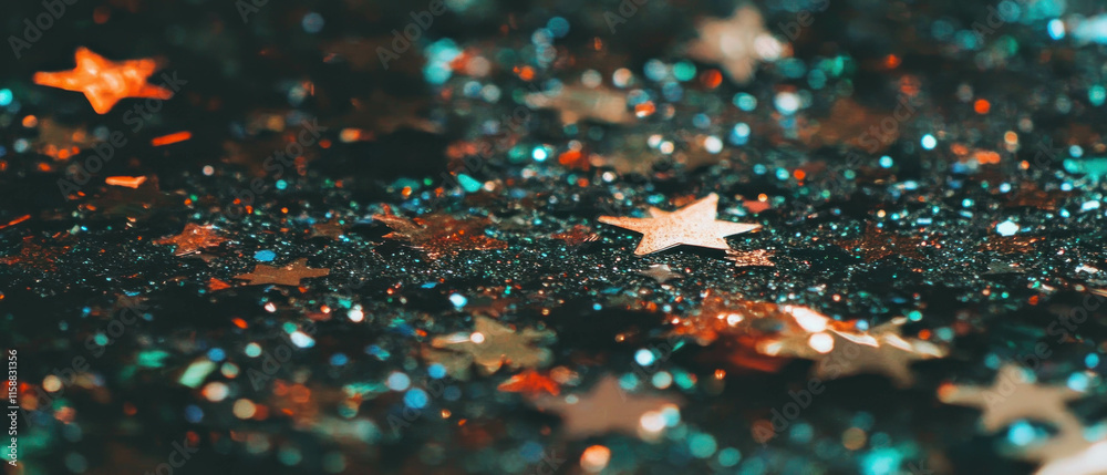 Aufkleber Overlay texture of shimmering stars creating a captivating and enchanting visual experience