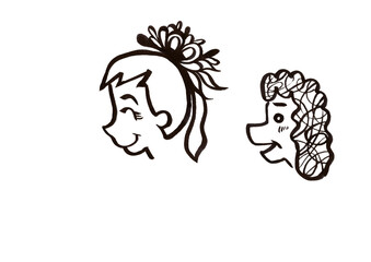 横顔（顔のみ）