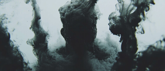 Obraz premium Swirling ink texture creates dramatic and captivating visual effects for design projects