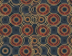 Fototapeta premium Abstract Geometric Pattern With Concentric Circles