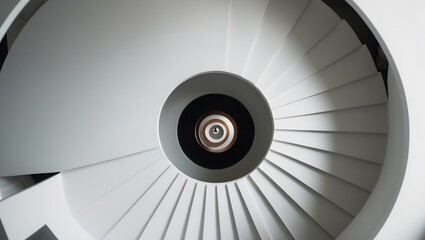 Elegant Modern Spiral Staircase from Above