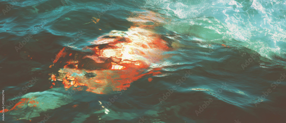Aufkleber Overlay texture featuring abstract light rays creating a dynamic visual effect