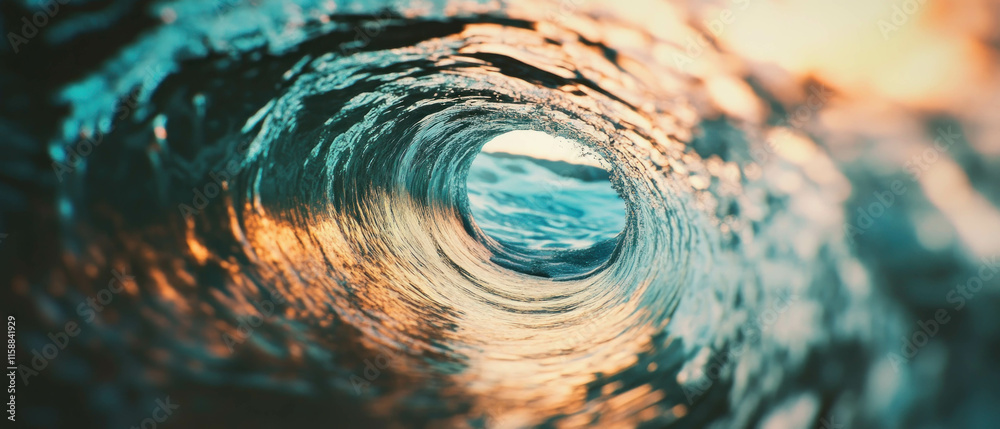Aufkleber Swirling ocean waves create a mesmerizing backdrop of movement and color