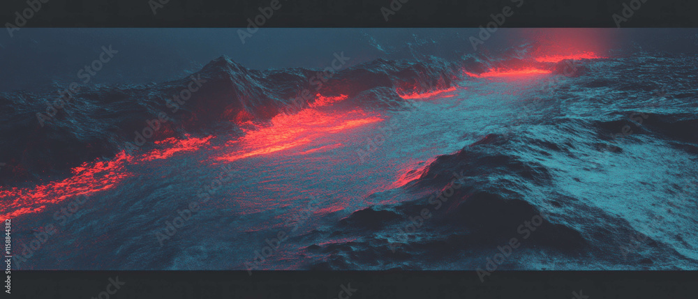 Aufkleber Sun rays texture overlay creating a vibrant background with striking colors and patterns