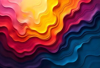 Colorful wavy layers creating a vibrant abstract background