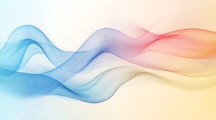 Abstract Colorful Waves: A Serene Digital Artwork