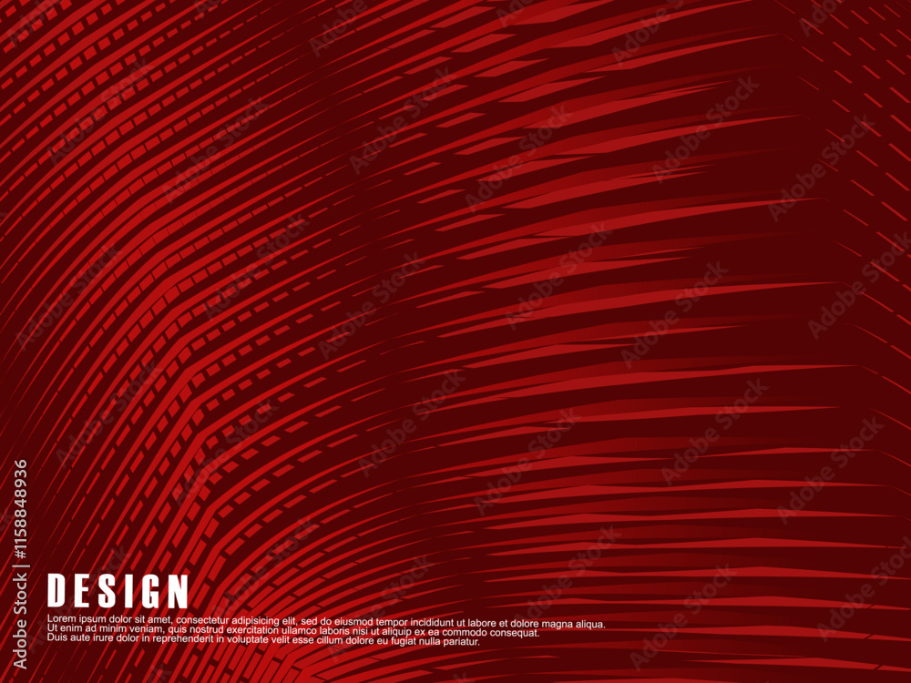 Wall mural abstract red geometric lines on red background. modern shiny gradient red futuristic pattern. futuri
