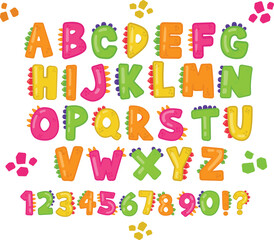 Dinosaur Alphabet Letter A-Z and number 