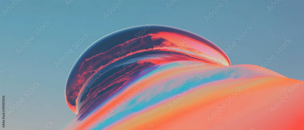 Poster Flowing gradients create a mesmerizing background with colorful transitions