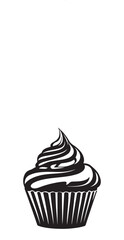 Cupcake Silhouette Vector illustration