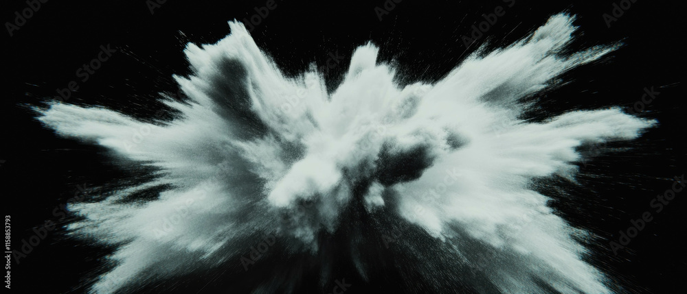 Poster Dynamic brush strokes create flowing movements in an abstract background