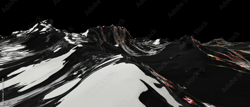Aufkleber Dynamic abstract background featuring flowing brush strokes in a striking composition