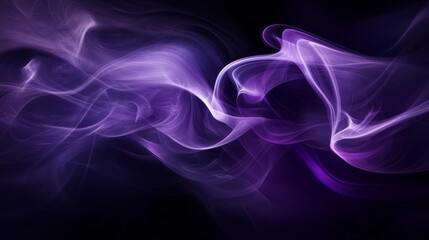 Obraz premium Abstract purple smoke art, ethereal violet swirls, contemporary flowing design, mystical vapor background