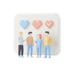A diverse group of people engaging in a positive social interaction., isolated on a transparent background.