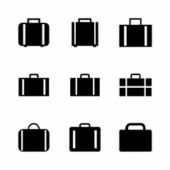 Minimalistic Suitcase Icon Vector Bundle.