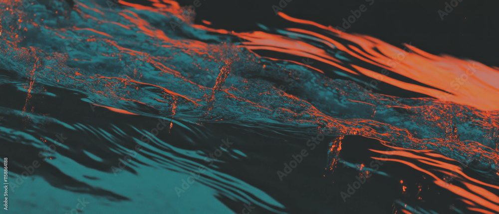 Poster Cinematic texture of artistic paint drips in vibrant colors on canvas creating a unique design