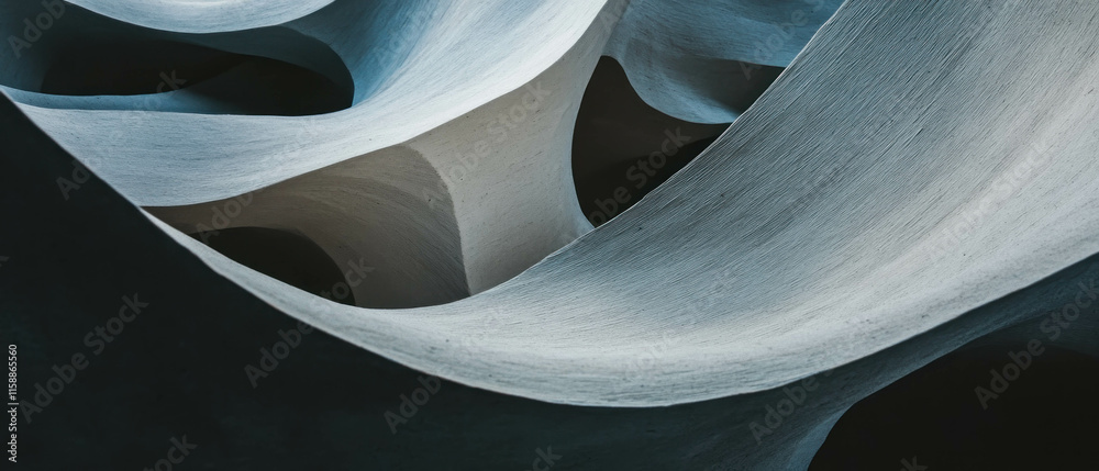 Poster Cinematic pattern of layered paper textures creating a unique visual composition