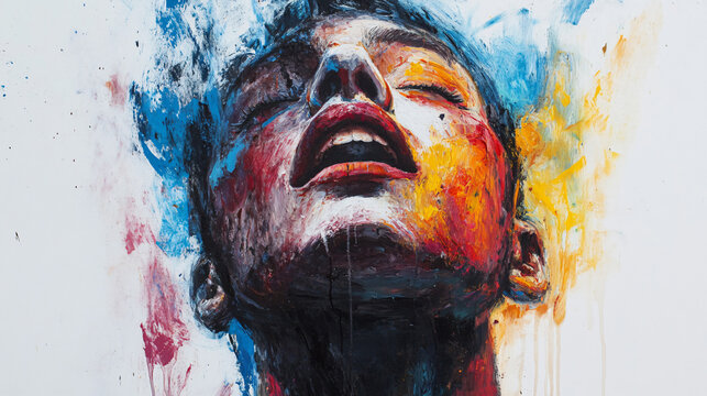 An artist experimenting with different colors and textures to convey complex emotions in their work.