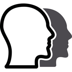 Simple vector icon human head
