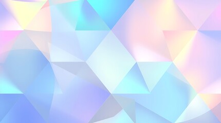 Obraz premium Pastel Geometric Abstract: Dreamy, iridescent pastel colors form an abstract geometric pattern, perfect for backgrounds, websites, and designs. The soft.