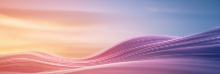 Obraz premium A colorful, abstract landscape with a purple wave in the foreground