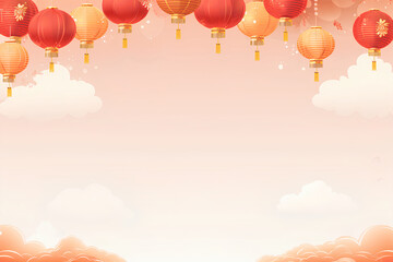 Obraz premium chinese new year balloons in the background