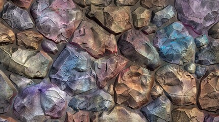 Stone texture Rock texture holographic fantasy text