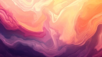 Abstract Swirling Colorful Vibrant Patterns of Purple Pink Yellow and Orange Hues, Atmospheric Artistic Background