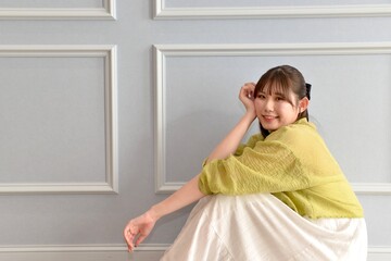 若い女性のポートレート