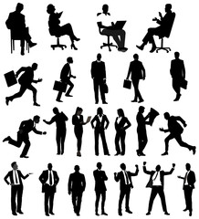 Business style - shillouette of a character business man