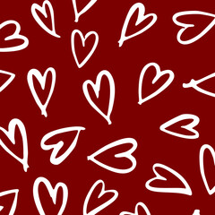 Elegant hand-drawn heart pattern, a great printable for Valentine's Day, weddings, or Mother's Day. Perfect for creative backgrounds and designs.