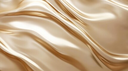 Fototapeta premium Luxurious gold abstract waves, shiny metallic surface, elegant golden background, modern flowing texture