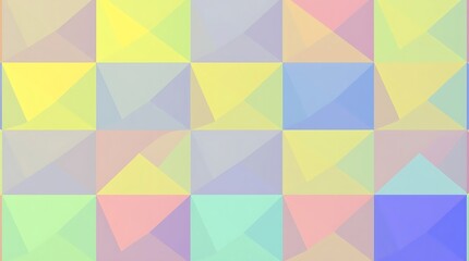 Pastel Geometric Pattern: Abstract background with soft pastel colors in a geometric pattern of squares and triangles, creating a calming and visually appealing design.  