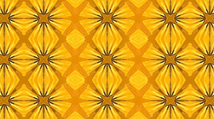 Golden Radiance: Abstract Geometric Pattern 